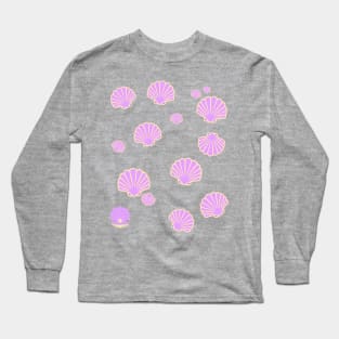 Pink seashell pattern Long Sleeve T-Shirt